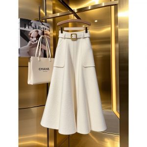 Winter Coat Wool Skirt Set