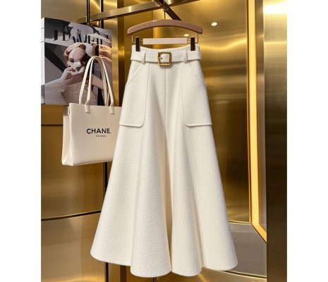 Winter Coat Wool Skirt Set