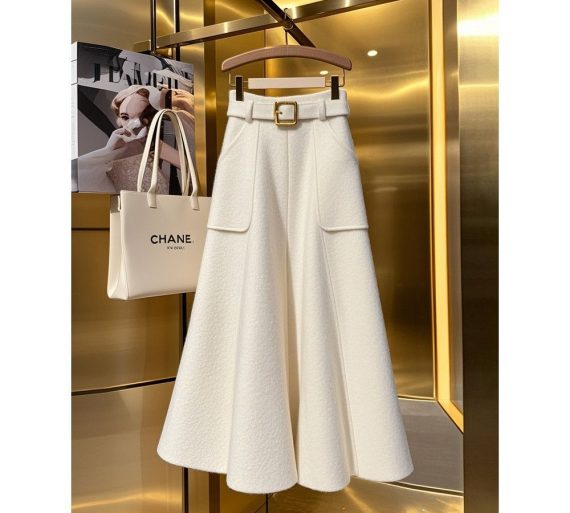 Winter Coat Wool Skirt Set